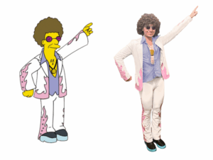 Disco Stu cosplay.